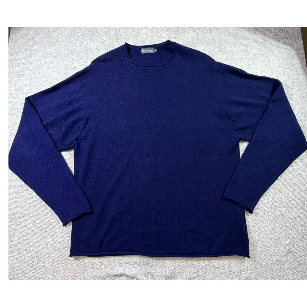 Fisherman Out of Ireland Men's Blue XXL 100% Cashmere Long Sleeve Knit Sweater